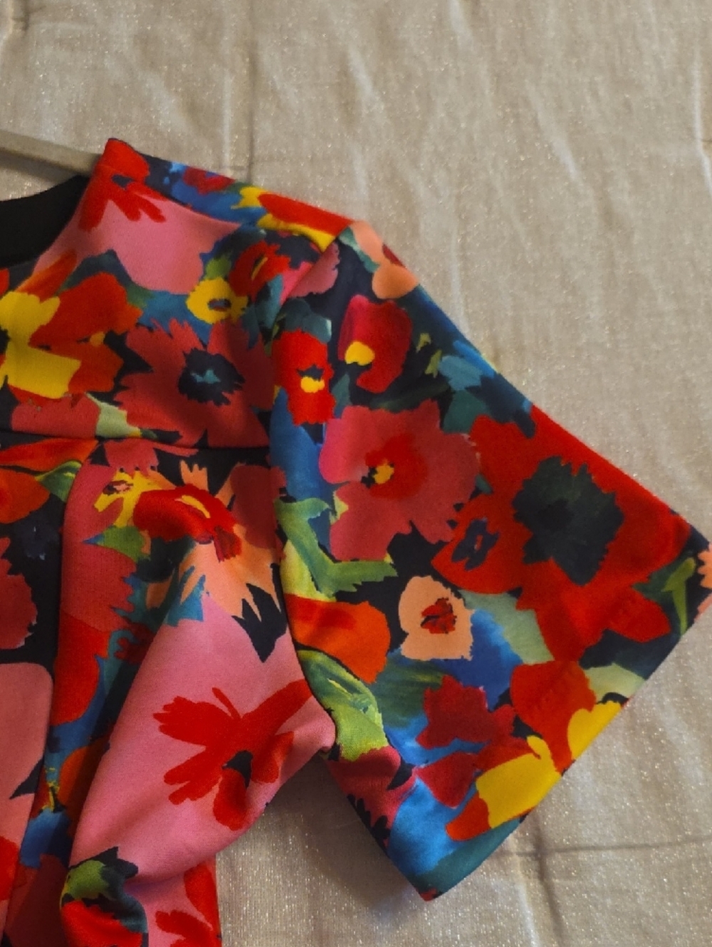 Alexia Admor Vibrant Floral Midi Dress in Pink, Red, Yellow and Green Size XL - Picture 7 of 13
